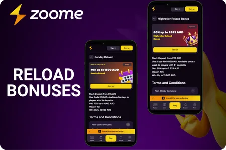 Zoome Casino Reload Bonuses