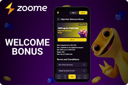 Zoome Casino Welcome Bonus