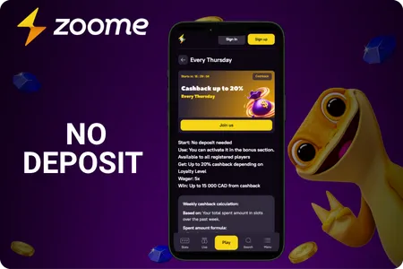 Zoome Casino No Deposit Bonus