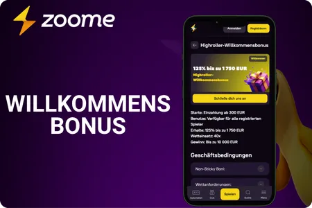Zoome Casino Willkommensbonus
